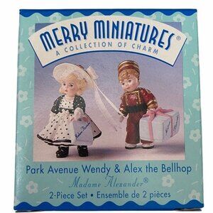 Hallmark Merry Miniatures Madame Alexander Park Ave Wendy and Alex the Bellhop